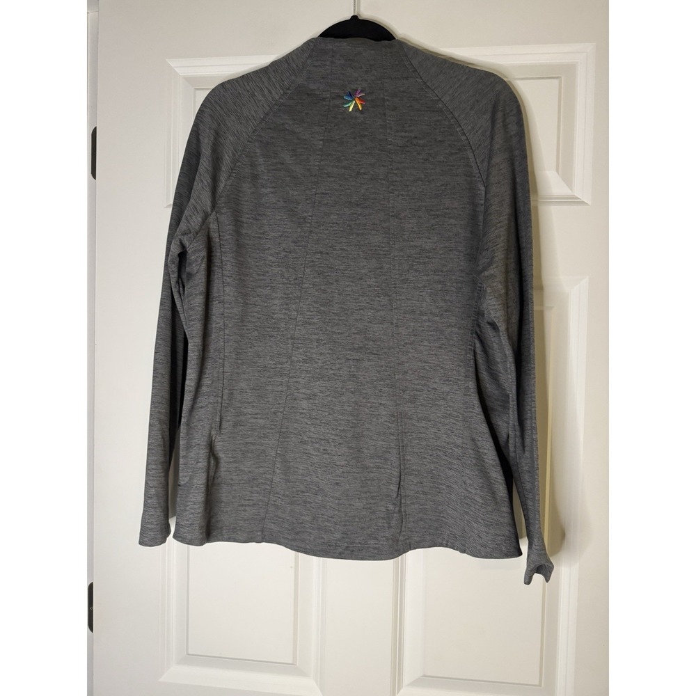Puma Cloudspun Golf Zip Up Jacket Large Gray Embroidered Rainbow Back - Picture 2 of 2